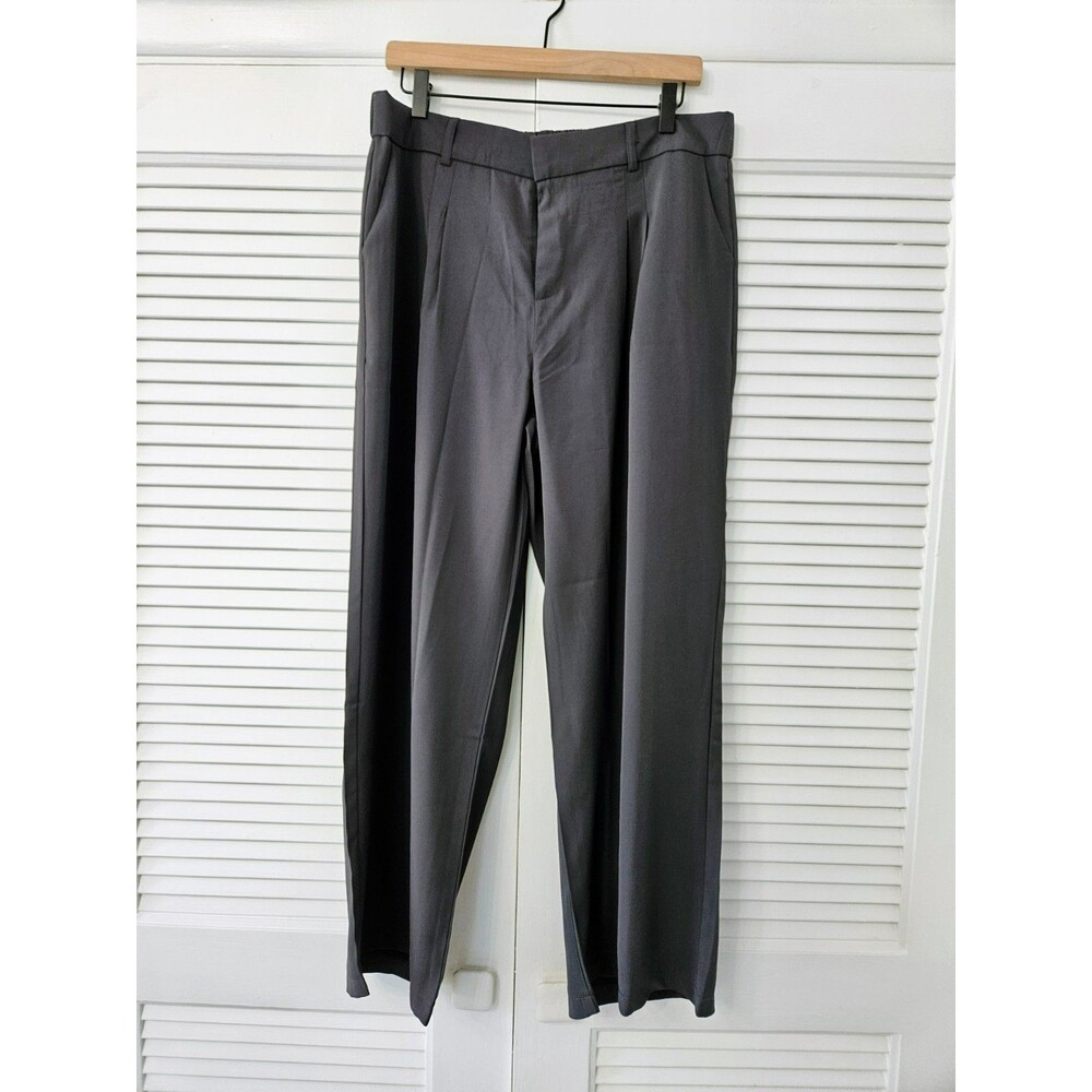 Women's High Waisted Casual Work Pants Office Dress  Trousers with Pockets Gray